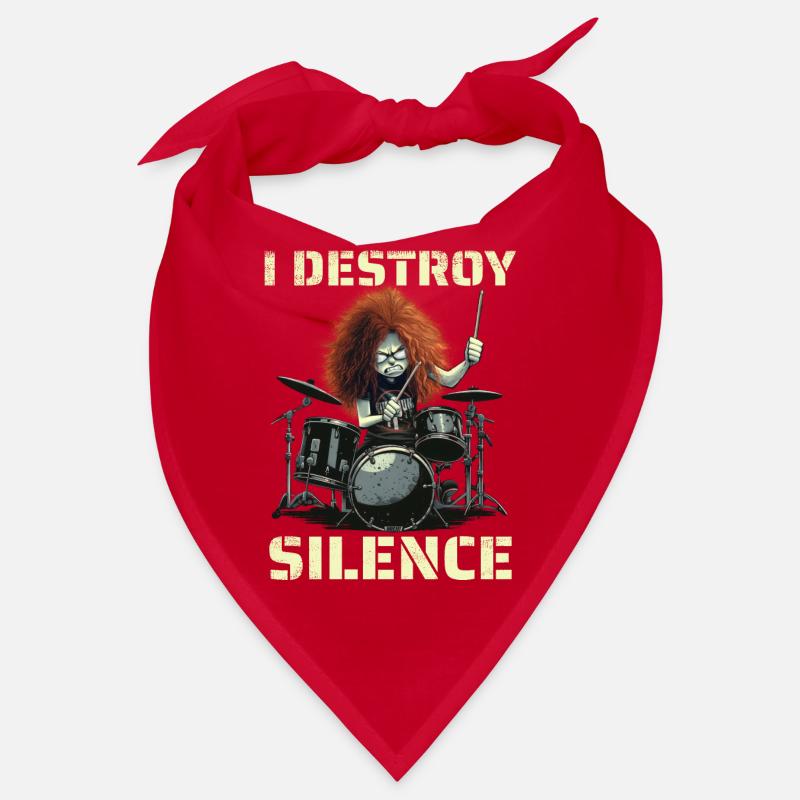 Redhead Drummer I Destroy Silence Bandana