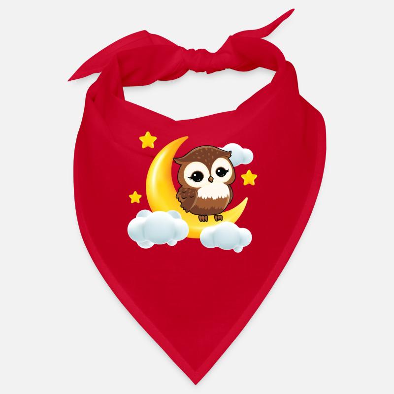 Eule Mond Vogel Süß Eulen Vögel Bandana
