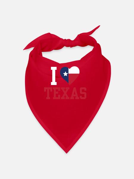 Ich Liebe Texas Texanisch Stolz Texaner Sprüche - Bandana - Rot - Vorne