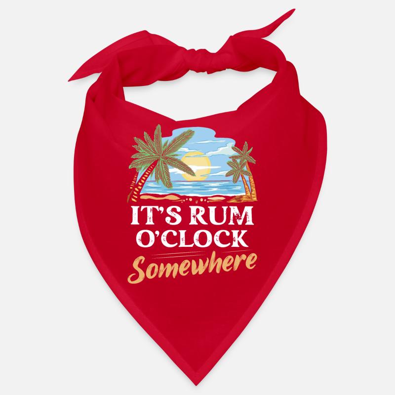 It's Rum O'Clock Somewhere Alcohol Drinking Bandana