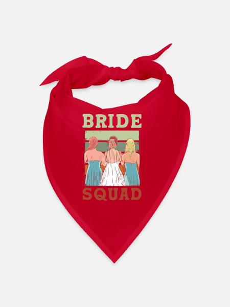 Braut Team Hochzeit Heiraten Bräute Party - Bandana - Rot - Vorne