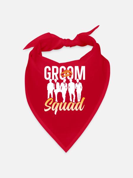 L’équipe du marié dit Fête de mariage - Bandana - rouge - Devant