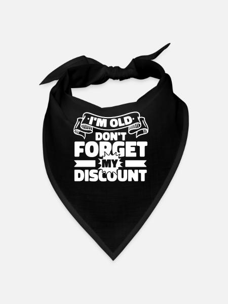 Rentner Rente Witzig Dont Forget My Discount - Bandana - Rot - Vorne