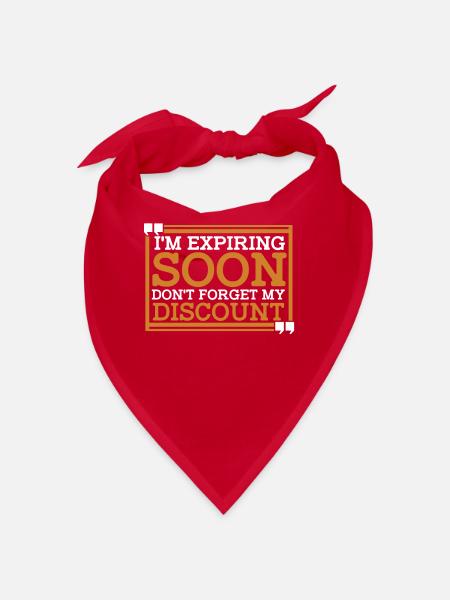 Rentner Rente Komisch Dont Forget My Discount - Bandana - Rot - Vorne
