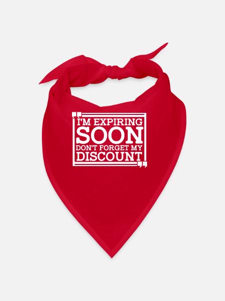 Rentner Rente Lustig Dont Forget My Discount - Bandana - Rot - Vorne