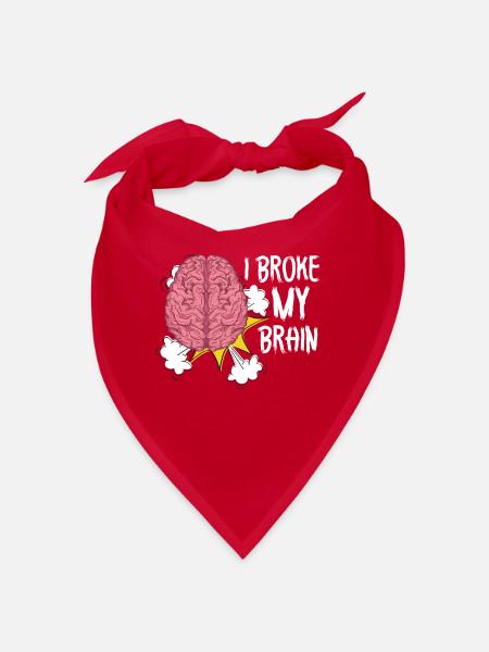 Brain Surgery Joke Brain Surgery Awareness Gift - Bandana - red - Front