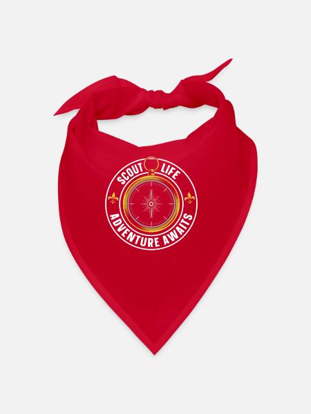 Aventure scoute - Bandana - rouge - Devant