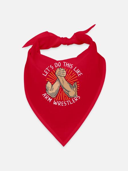 Arm wrestler, arm wrestler, arm wrestler, - Bandana - red - Front