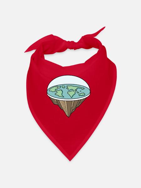 Flat Earth Theory Flat Earth Army Earth - Bandana - Rot - Vorne