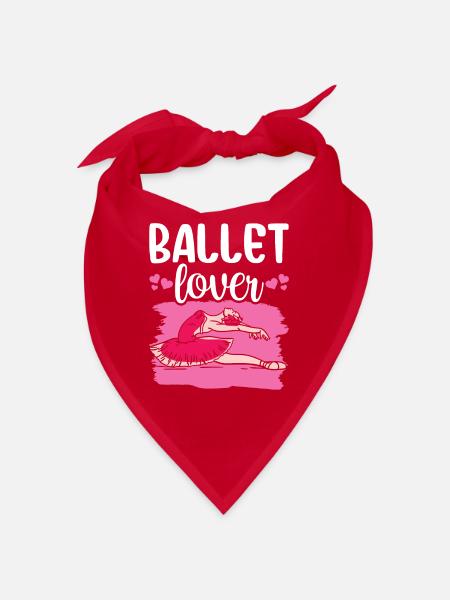 Ballett Liebhaber Balletttänzer Ballerina Hobby - Bandana - Rot - Vorne