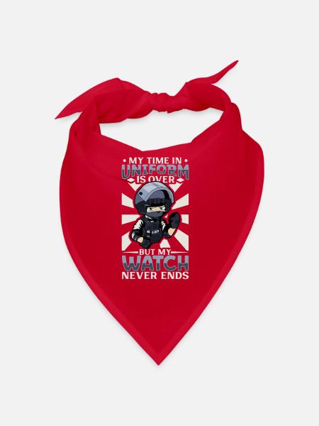 Police Cop Officer Police Office - Bandana - Rot - Vorne