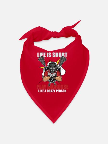 Lacrosse player Lacrosse trainer Lax Player - Bandana - red - Front