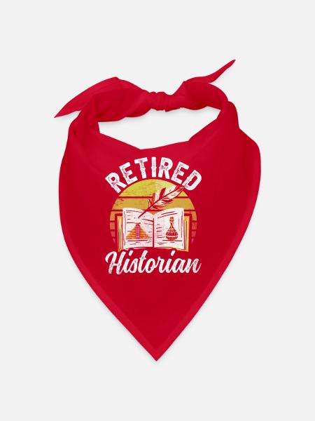 Retired Historian History History Profession - Bandana - red - Front