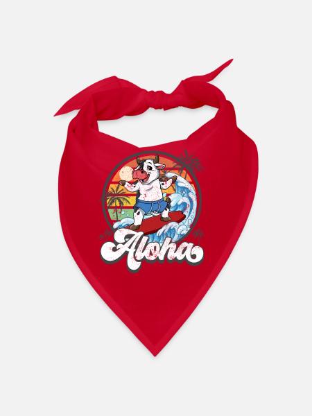 Aloha Hawaiian Hawaiian Surfer Surfing - Bandana - rouge - Devant