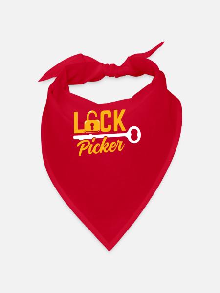 Lock Cracker Lock Picker Lock Lock Picking - Bandana - rouge - Devant
