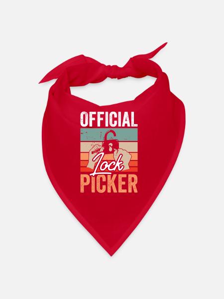 Serrure officielle Cracker Lock Pick Lock - Bandana - rouge - Devant