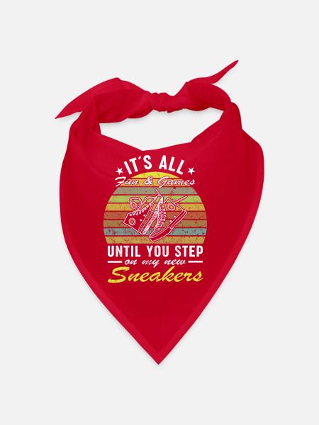 "You're stepping on my sneakers" shoes fan - Bandana - red - Front
