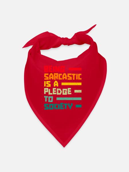Schwarzer Humor Sarkastisch - Bandana - Rot - Vorne