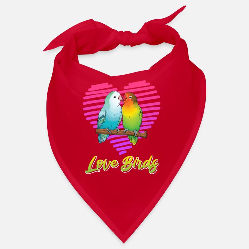Inséparables Perroquets Amis Oiseaux Amis Oiseaux Bandana