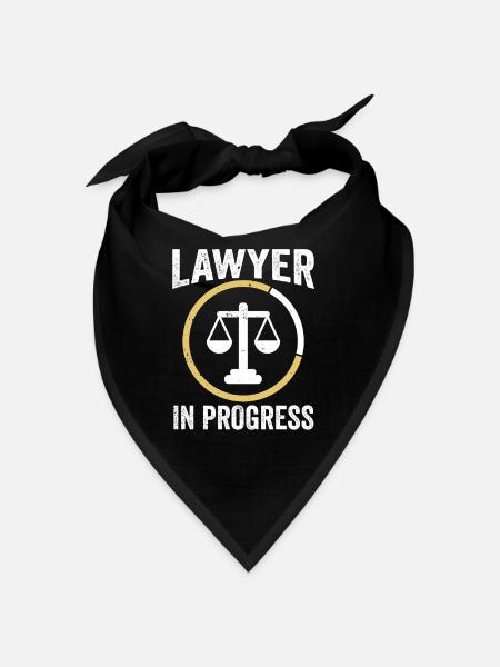 Lawyer Work in progress Lawyer Law Lawyer - Bandana - black - Front