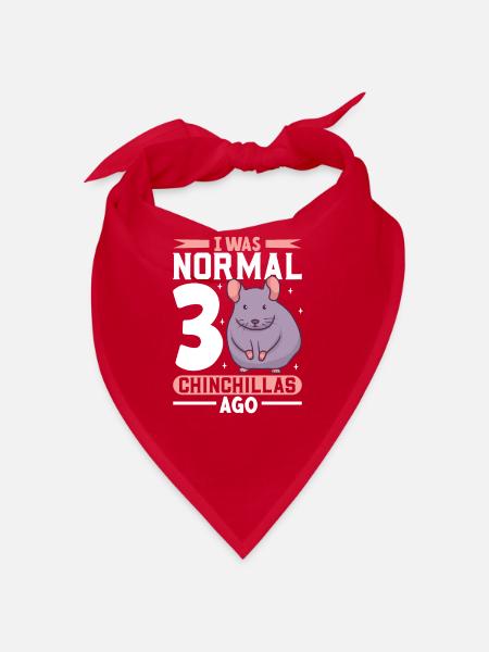Chinchilla Liebhaber Geschenk Geschenkidee - Bandana - Rot - Vorne