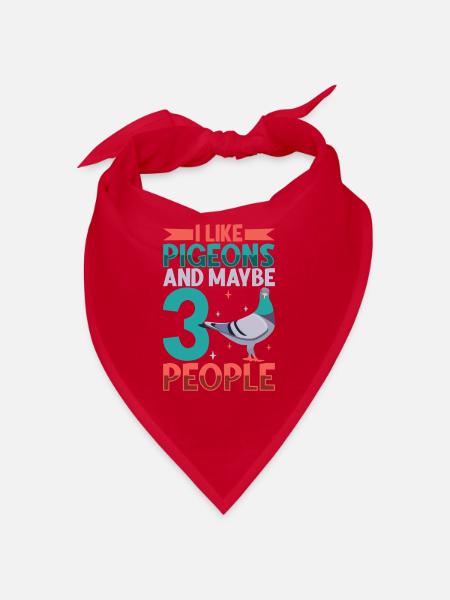 Pigeon Pigeon Racing Pigeon Racer Pigeon Keeper - Bandana - red - Front