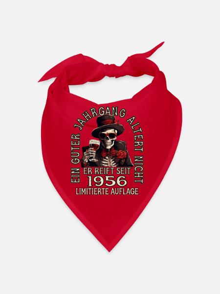 67. Geburtstag 1956 67er Guter Jahrgang - Bandana - Rot - Vorne