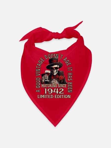 81. Geburtstag 1942 81er Guter Jahrgang - Bandana - Rot - Vorne