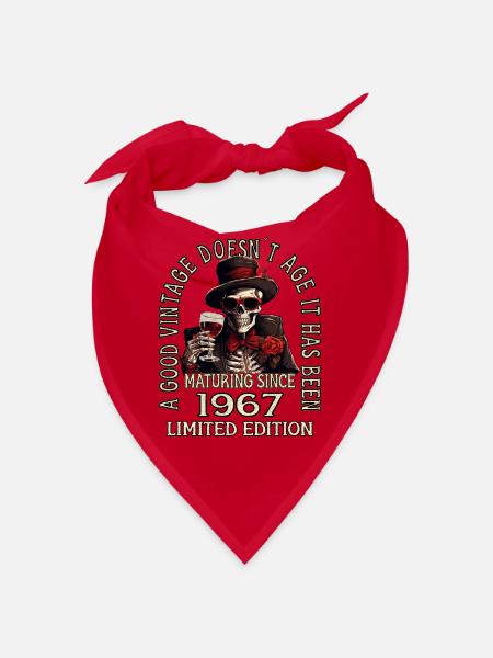 56. Geburtstag 1967 56er Guter Jahrgang - Bandana - Rot - Vorne