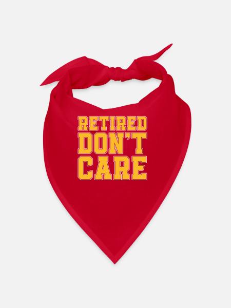 Pensioner Pension Cool Retired Dont Care - Bandana - red - Front