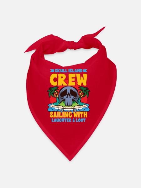 Funny Horror Pirate Pirate Ship Pirate Captain - Bandana - Rot - Vorne