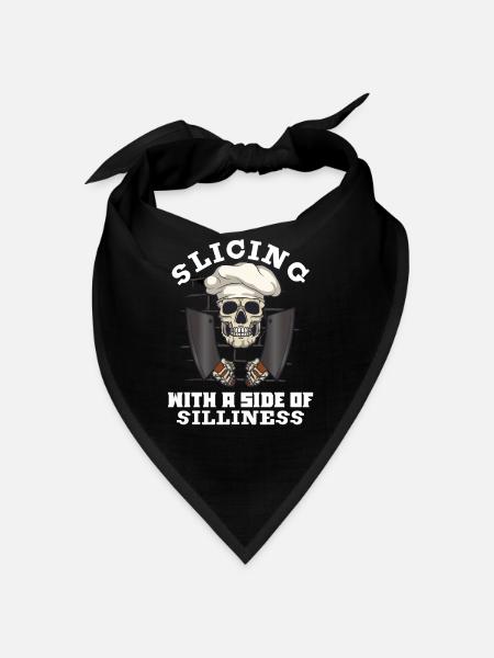 Fleischschneider Metzger Horror Skelett Gore - Bandana - Rot - Vorne