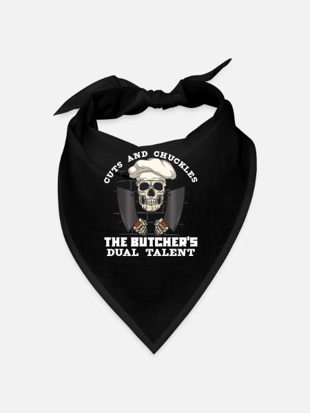 Fleischschneider Metzger Horror Skelett Gore - Bandana - Rot - Vorne