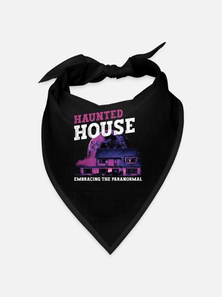 Horror Paranormales Spukhaus Gruseliges Halloween - Bandana - Schwarz - Vorne