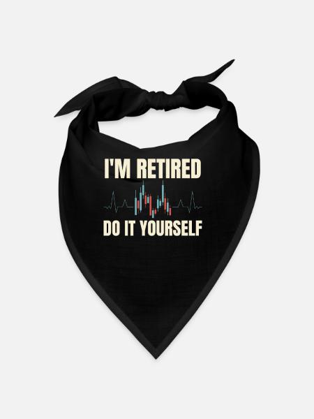 Rentner Rente Händler Im Retired Do It Yourself - Bandana - Rot - Vorne