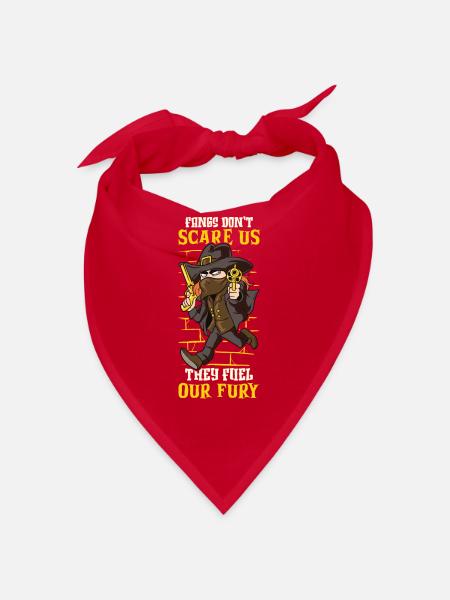 Vampire Hunter, Undead Slayer, Stake and Cross - Bandana - red - Front