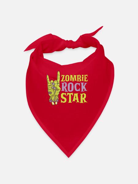 Zombie Rock'n Roll Horror Rock Headbanging Rock - Bandana - red - Front
