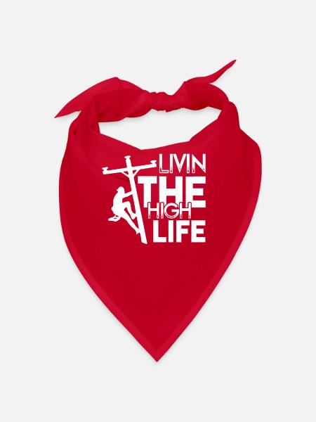 Lineman Lineman Livin The High Life - Bandana - red - Front