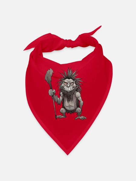 Mythical Monster - Cryptid Monster - Funny - Bandana - red - Front