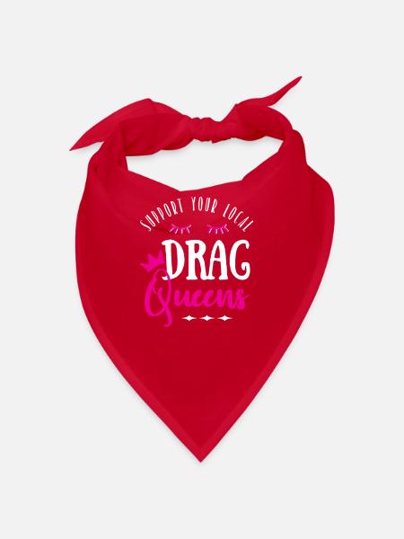 Les drag queens fouent la communauté LGBTQ de soutien local - Bandana - rouge - Devant