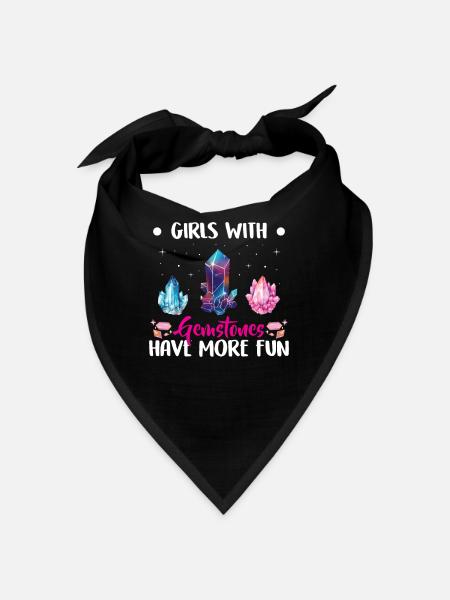 Funny Gemstone Chakra Healer Spiritual - Bandana - black - Front
