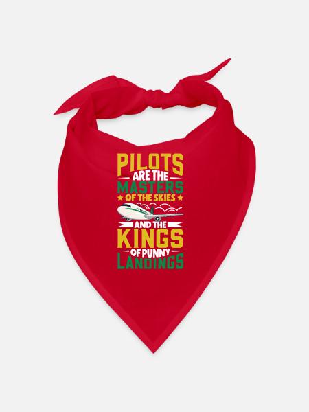 Pilot Aviation Airplane Airline Future Pilots - Bandana - red - Front
