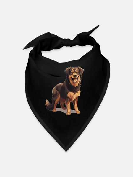 Hovawart owner farmer dog Purebred - Bandana - red - Front