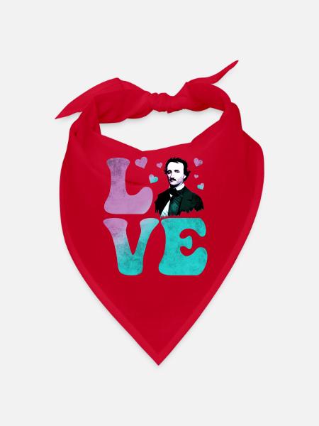Edgar Allan Poe English Literature LOVE - Bandana - red - Front