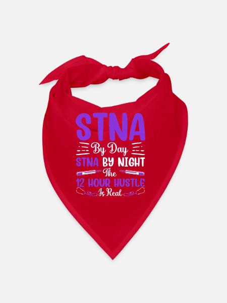 12 Hours of Hustle and Bustle - State Tested - Bandana - red - Front