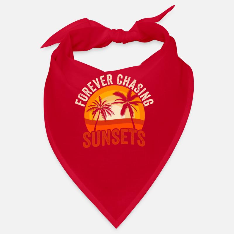 Forever Chasing Sunsets Retro Summer Vacation Bandana