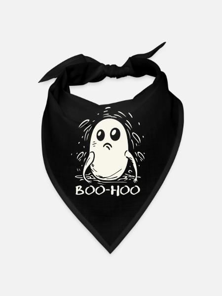 The Disappointed, Sad-Funny Little Ghost - Bandana - black - Front