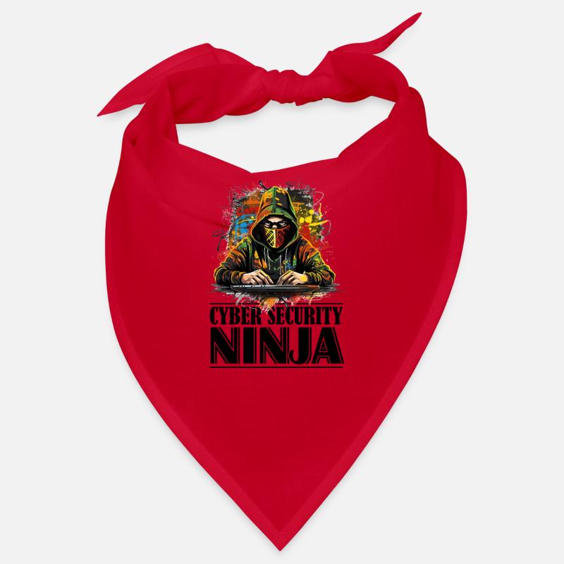 Ethischer Hacker entfesselt: Cyber Security Ninja - Bandana - Rot