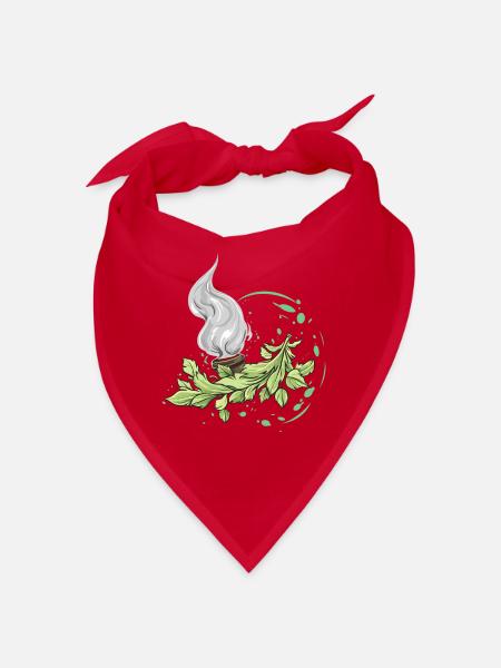 Smudge Sage Feather Spirituelle Hexerei - Bandana - Rot - Vorne