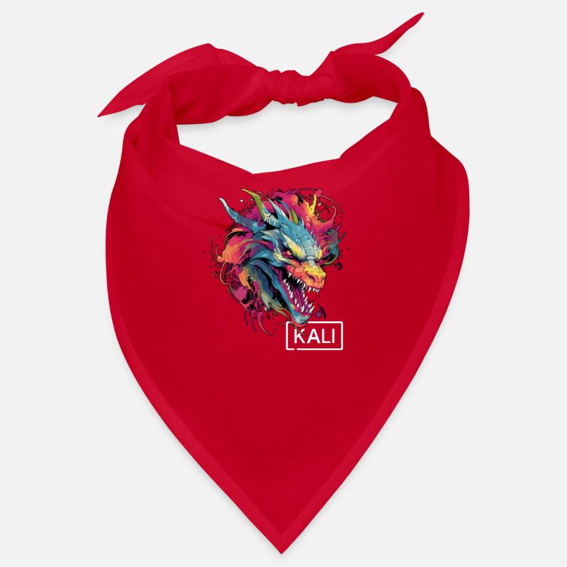 Colorful Kali Linux Dragon Design for DevOps & Bandana